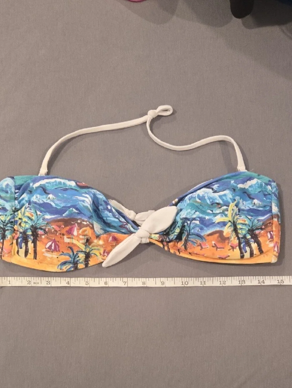 Vintage CANDIE'S Tropical Print Swim Top Size‎ XL